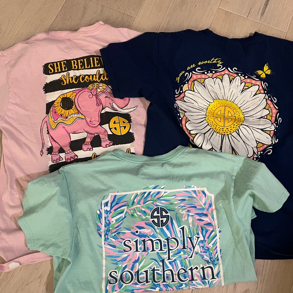 Girls lot of simply southern tees